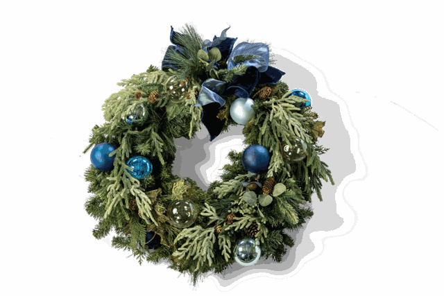 Botanical Elegance Blue Wreath