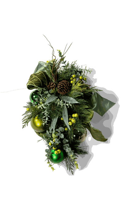 Botanical Elegance Green Teardrop Spray