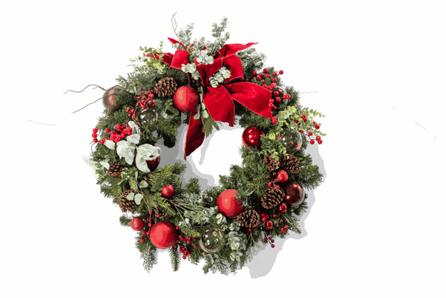 Botanical Elegance Red Wreath