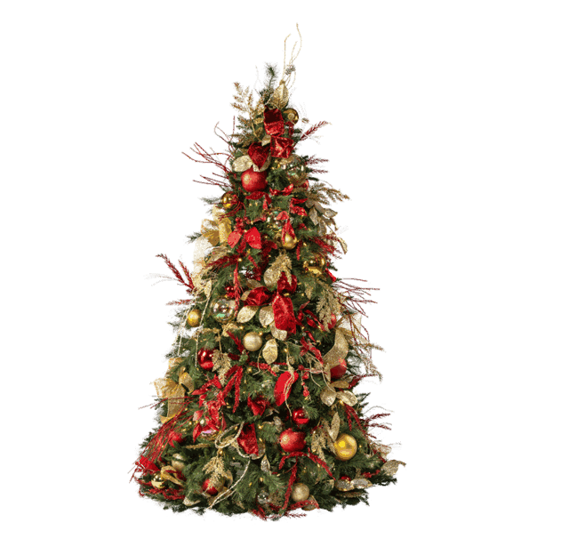 Crimson Cheer Christmas Tree
