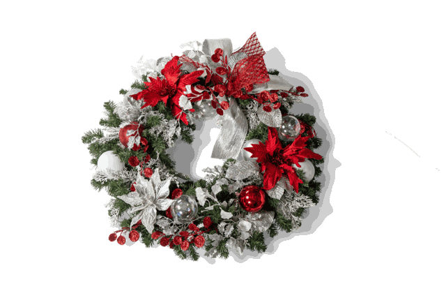 Scarlet Snow Wreath